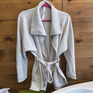 Lululemon Softstreme Belted Wrap in White Opal